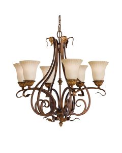 Sonoma Valley 6 Light Chandelier - Aged Tortoise Shell
