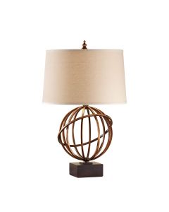 Spencer 1 Light Table Lamp - Firenze Gold with Dark Tan Shade