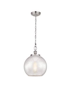 Tabby 1 Light Pendant - Brushed Steel