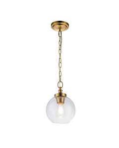 Tabby 1 Light Mini Pendant - Burnished Brass