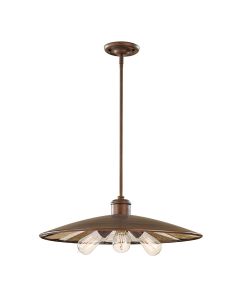 Urban Renewal 3 Light Large Pendant - Astral Bronze