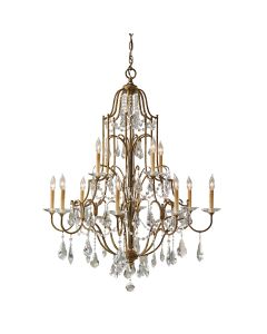 Valentina 12 Light Multi-Light-Tier Chandelier - Oxidized Bronze