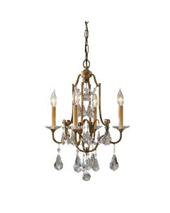 Valentina 4 Light Chandelier - Oxidized Bronze