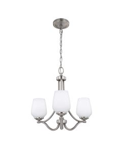 Vintner 3 Light Chandelier - Satin Nickel