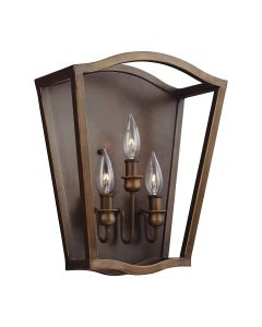 Yarmouth 3 Light Wall Light - Painted Aged Brass
