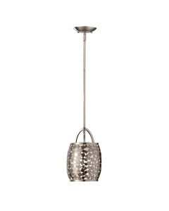 Zara 1 Light Mini Pendant - Brushed Steel