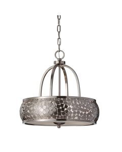 Zara 4 Light Chandelier - Brushed Steel