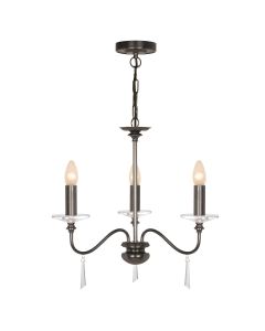 Finsbury Park 3 Light Chandelier - Old Bronze