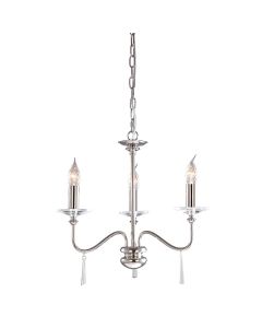 Finsbury Park 3 Light Chandelier - Polished Nickel