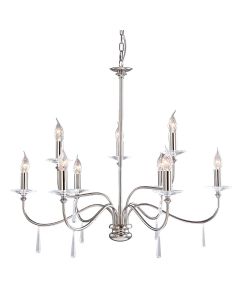 Finsbury Park 9 Light Chandelier - Polished Nickel