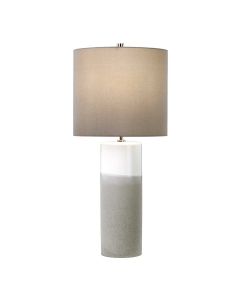 Fulwell 1 Light Table Lamp - White Gloss and Matt Grey with Dark Grey Shade