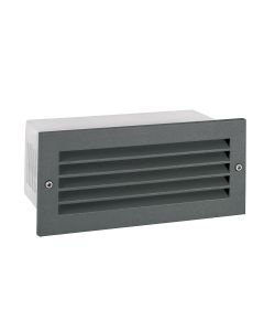 Grimstad LED Recessed Louvre Wall Light Graphite - Graphite
