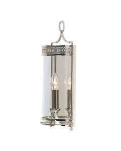 Guildhall 1 lt Wall Light - Polished Nickel
