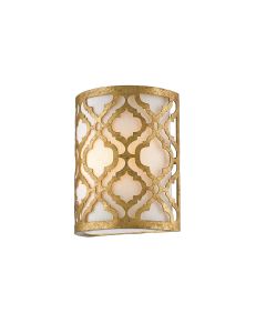 Arabella 1 Light Wall Light - Distressed Gold, Ivory Shade