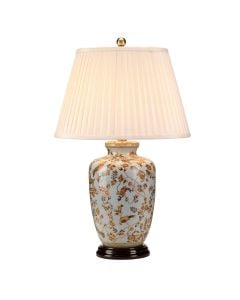 Gold Birds 1 Light Table Lamp - Light Blue and Gold