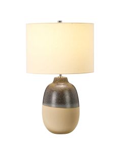 Grange Park 1 Light Table Lamp - Grey / Brown