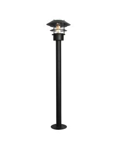 Helsingor 1 Light Bollard Lantern - Black