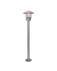 Helsingor 1 Light Bollard Lantern - Silver