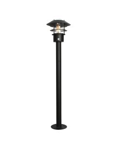Helsingor 1 Light Bollard Lantern with PIR - Black