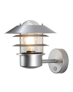 Helsingor 1 Light PIR Wall Lantern - Silver