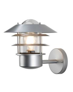 Helsingor 1 Light Wall Lantern - Silver