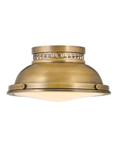 Amelia 2 Light Flush Light - Heritage Brass