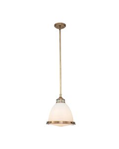 Amelia 1 Light Medium Pendant - Heritage Brass