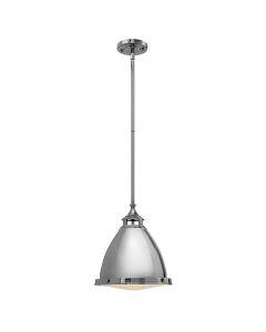 Amelia 1 Light Medium Pendant - Polished Nickel