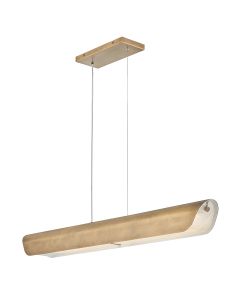 Arco Linear LED pendant - Heritage Brass