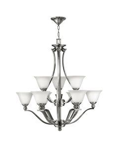 Bolla 9 Light Chandelier - Brushed Nickel