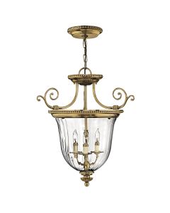 Cambridge 3 Light Small Pendant - Burnished Brass