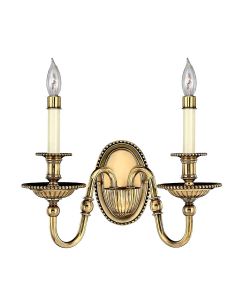 Cambridge 2 Light Wall Light - Burnished Brass