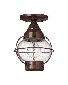 Cape Cod 1 Light Flush Lantern - Sienna Bronze