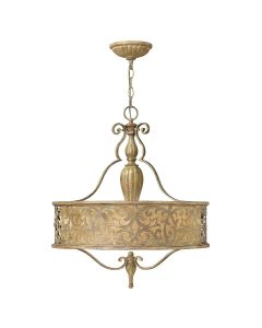 Carabel 3 Light Pendant Chandelier - Brushed Champagne