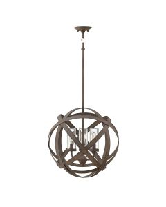 Carson 3 Light Outdoor Chandelier - Vintage Iron