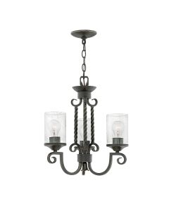 Casa 3 Light Chandelier - Olde Black