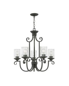 Casa 5 Light Chandelier - Olde Black