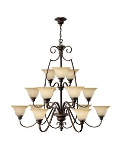 Cello 15 Light Chandelier - Antique Bronze