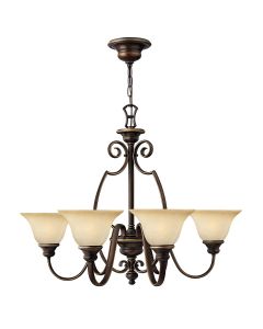 Cello 6 Light Chandelier - Antique Bronze