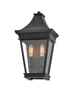Chapel Hill Outdoor Half Wall Lantern - Museum Black