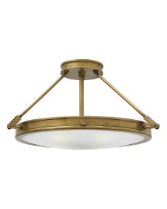 Collier 4 Light Large Semi-Flush - Heritage Brass