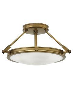 Collier 3 Light Semi-Flush - Heritage Brass