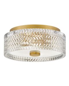Elle 2 lt Small Flush - Heritage Brass