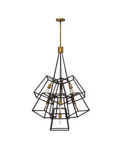 Fulton 7 Light Chandelier - Bronze and Brass