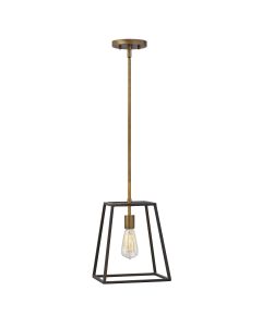 Fulton 1 Light Pendant - Bronze and Brass