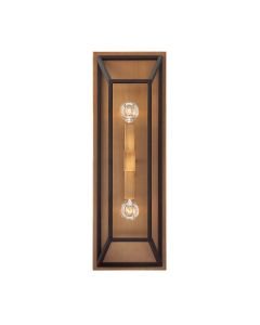 Fulton 2 Light Wall Light - Bronze and Brass