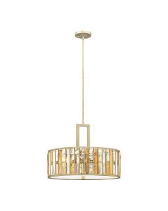 Gemma 3 Light Large Pendant - Silver Leaf