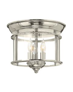 Gentry 3 Light Flush - Polished Nickel