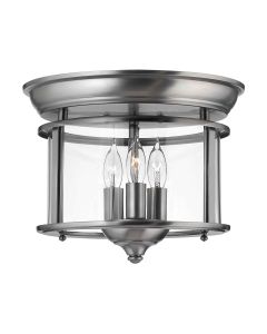 Gentry 3 Light Flush - Pewter