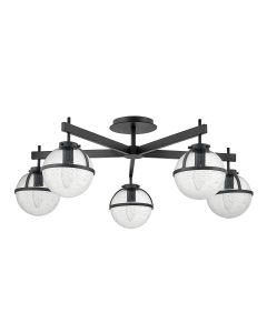 Hollis 5 Light Semi-Flush - Black